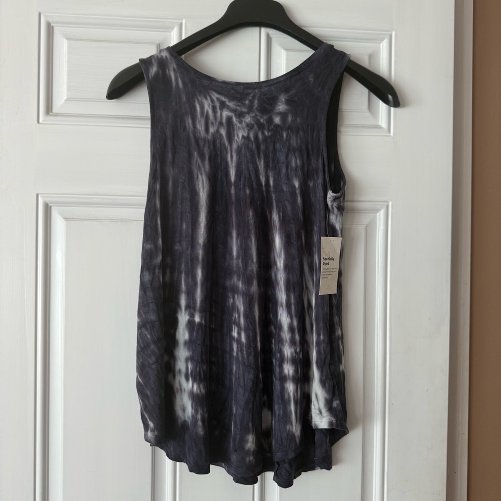 Old Navy Tie-Dye Black and White Tank Top